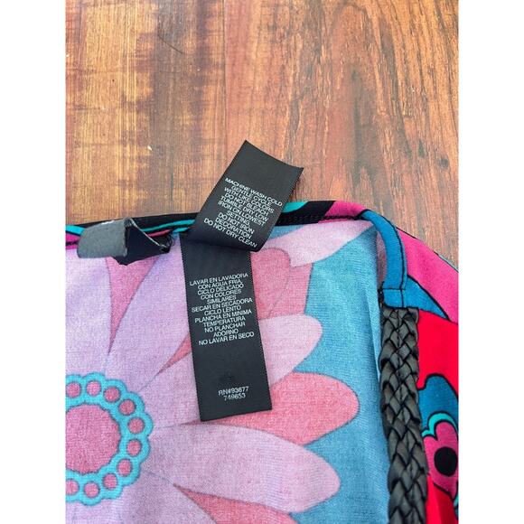 VTG Bisou Bisou Womens Floral Babydoll Stretch Top Sz XS 90s Y2K Boho Friends - Picture 5 of 9